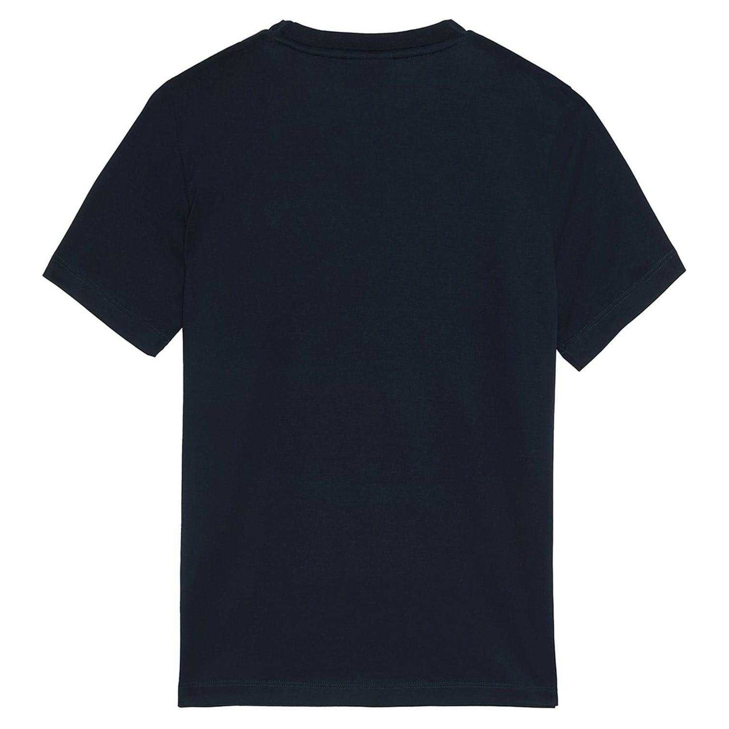 Dark Navy - Back - Lyle & Scott Childrens-Kids Tonal Embroidered T-Shirt