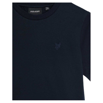 Dark Navy - Side - Lyle & Scott Childrens-Kids Tonal Embroidered T-Shirt