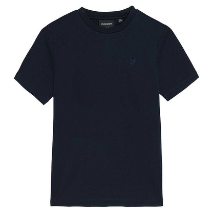 Dark Navy - Front - Lyle & Scott Childrens-Kids Tonal Embroidered T-Shirt