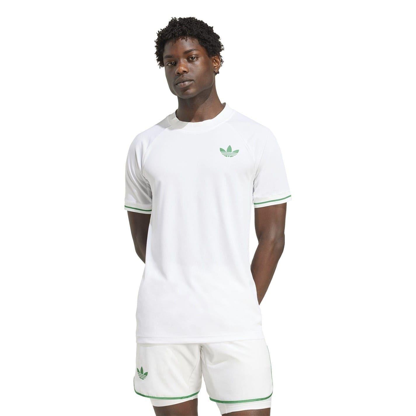 White - Back - Adidas Mens Wimbeldon Pro T-Shirt
