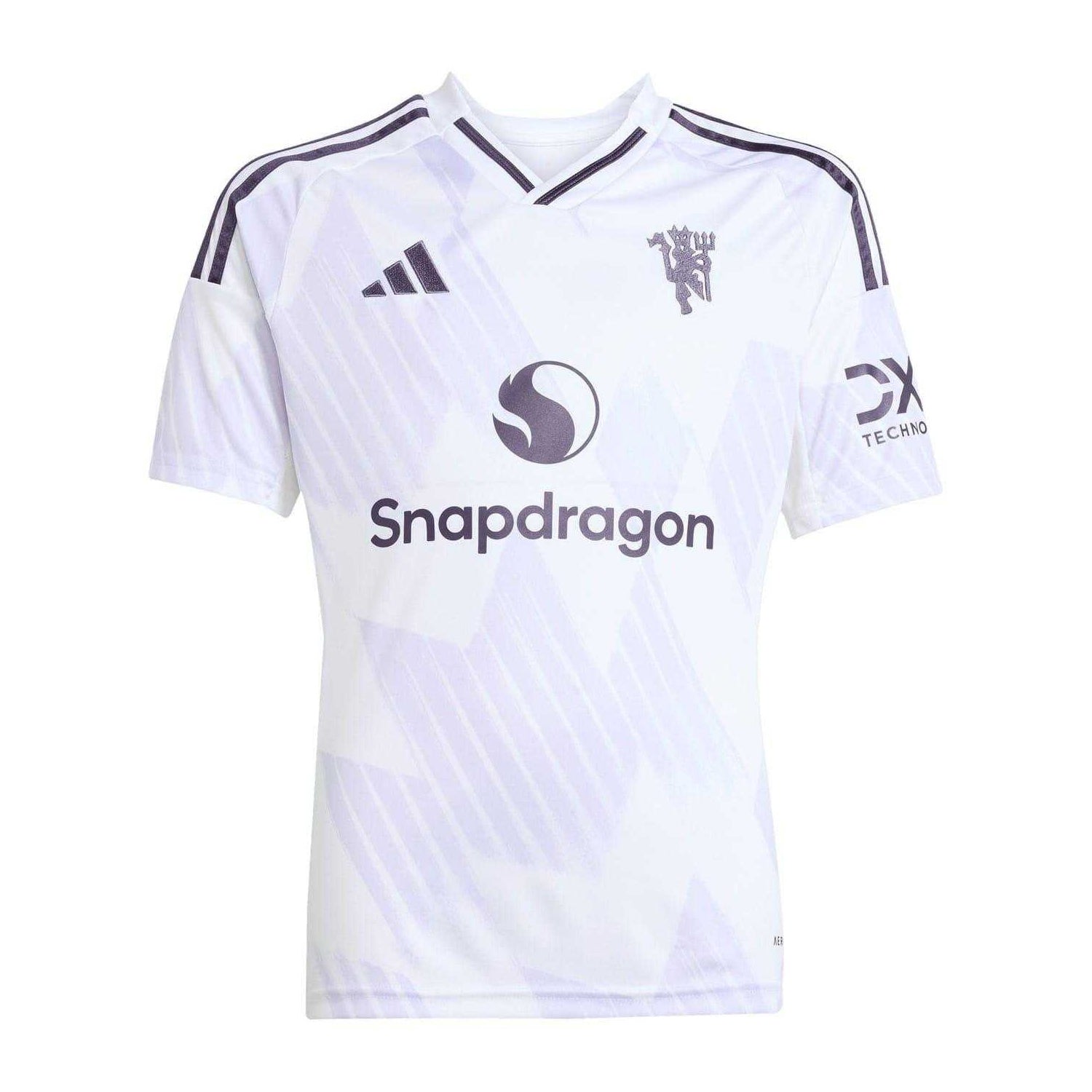 White - Front - Adidas Childrens-Kids 25-26 Manchester United FC Away Jersey