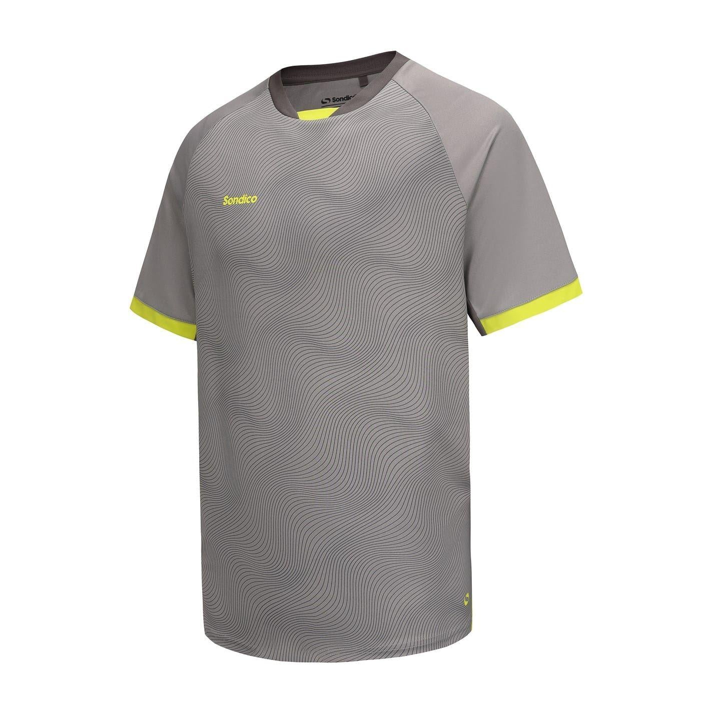 Grey-Green - Side - Sondico Mens Blaze Football T-Shirt