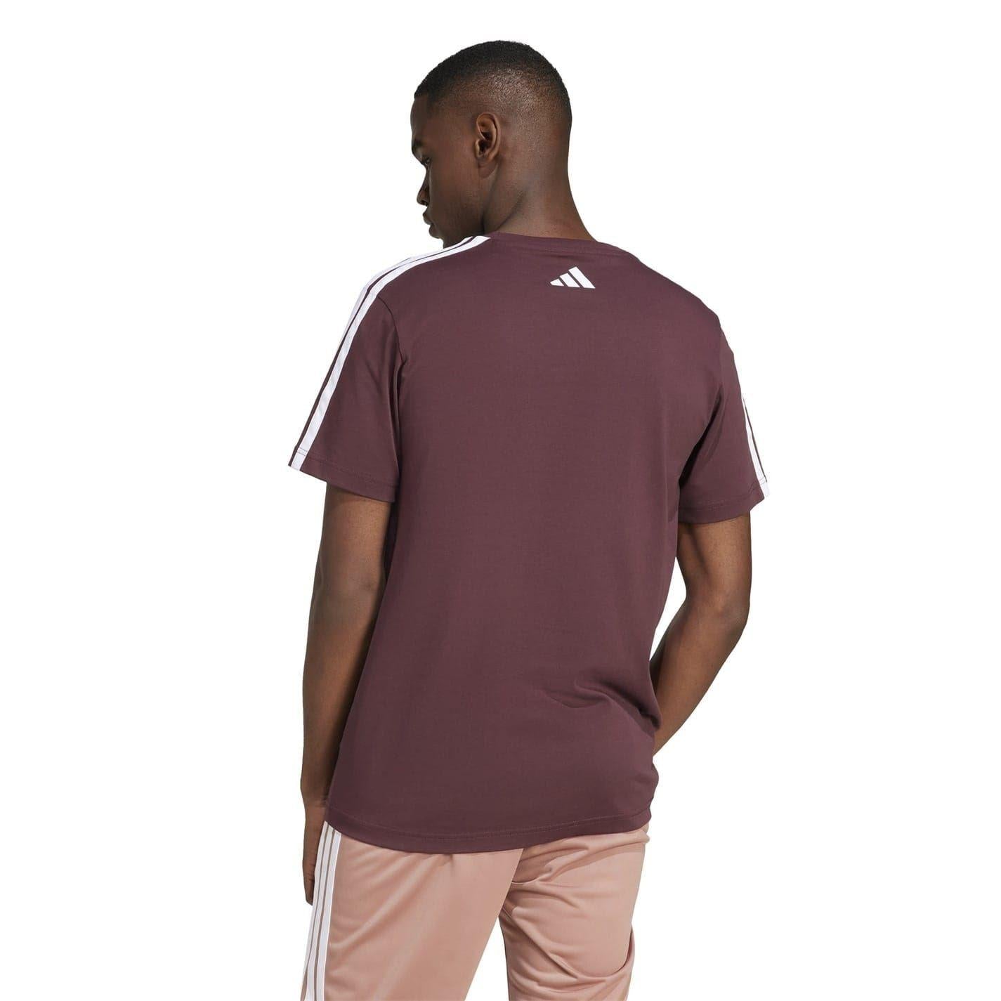 Ruby Red - Back - Adidas Mens Linear Graphic Collegiate T-Shirt