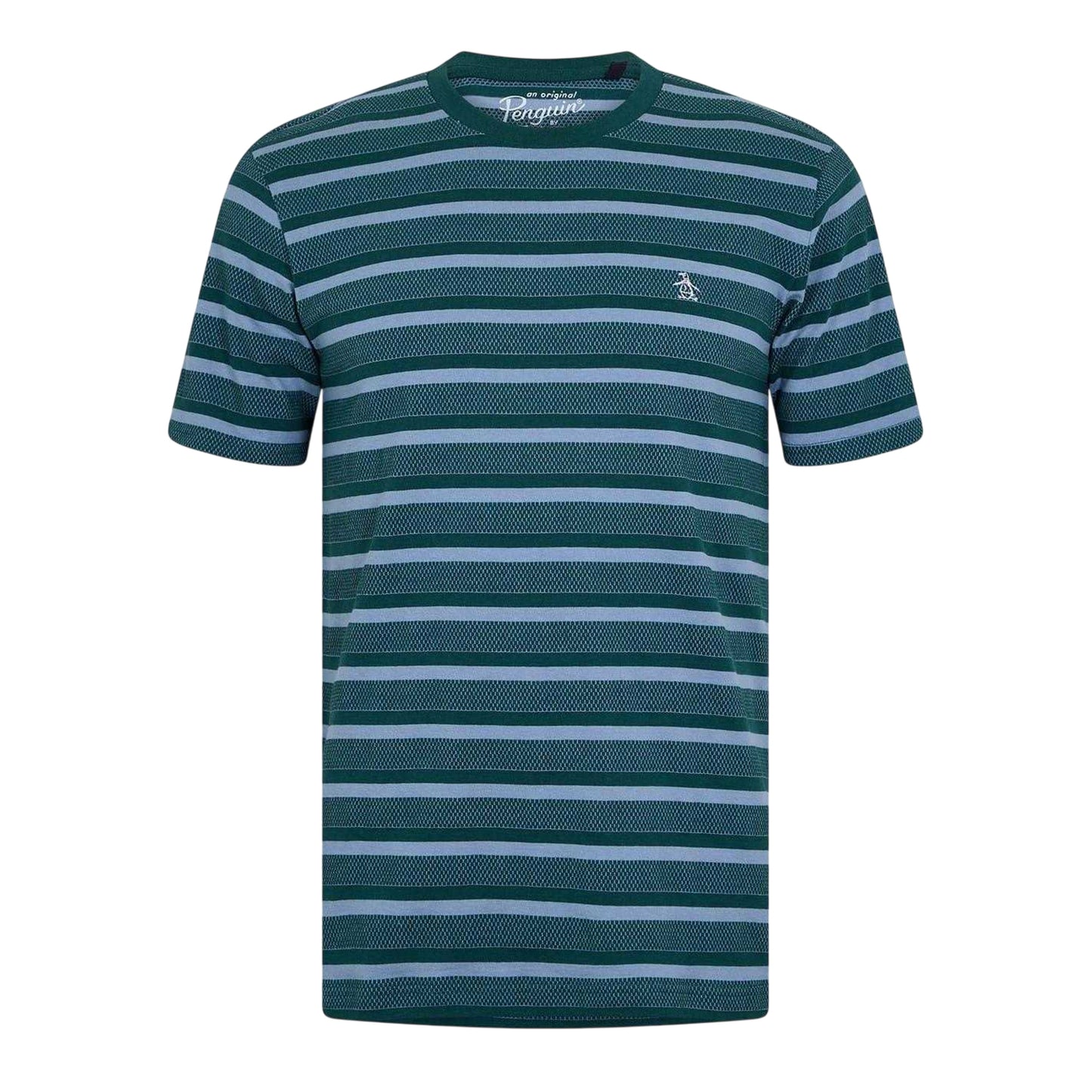 June Bug - Front - Original Penguin Mens Striped Crew Neck T-Shirt