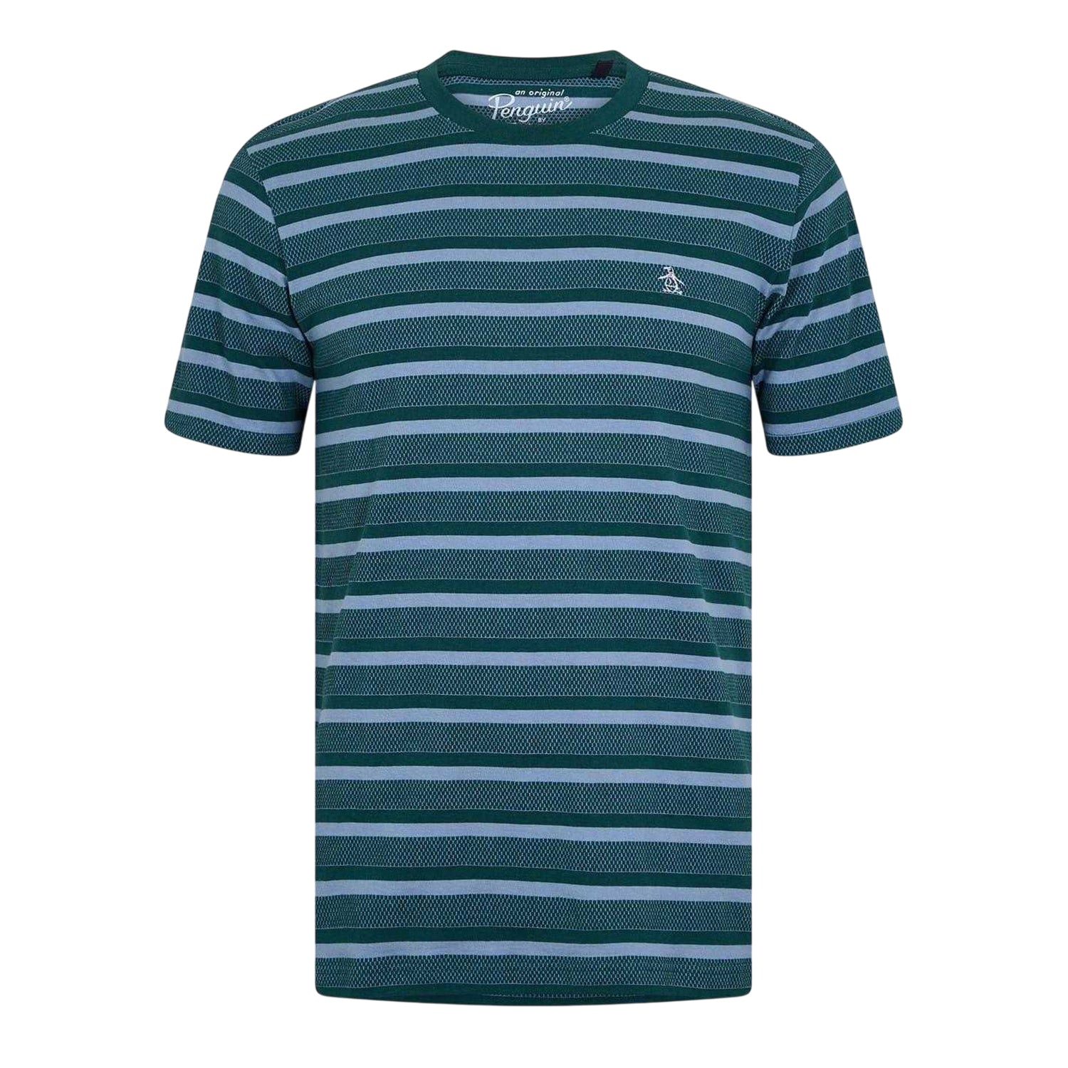 June Bug - Front - Original Penguin Mens Striped Crew Neck T-Shirt