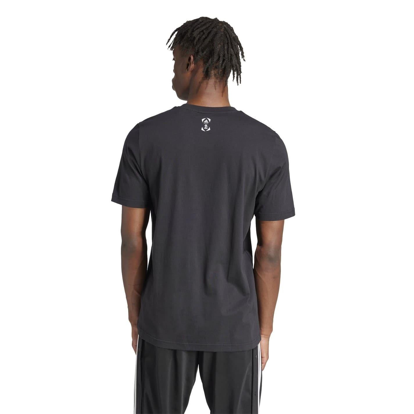 Black - Back - Adidas Mens Euro 2024 T-Shirt