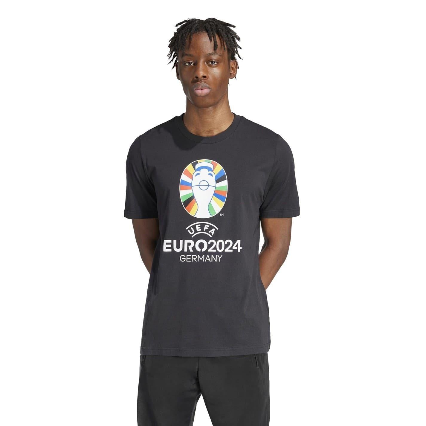 Black - Lifestyle - Adidas Mens Euro 2024 T-Shirt
