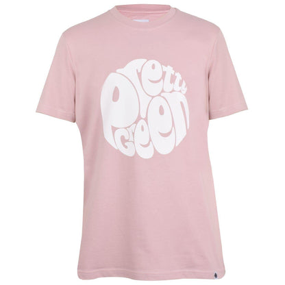 Light Pink - Front - Pretty Green Mens Large Logo Crew Neck T-Shirt