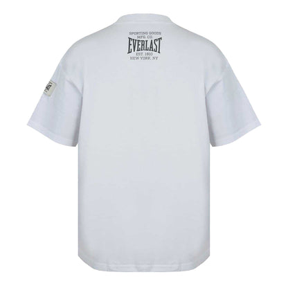 White - Back - Everlast Mens NYC Logo Drop Shoulder Oversized T-Shirt