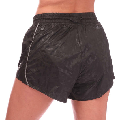 Black - Back - Adidas Womens-Ladies Karlie Kloss Graphic Running Shorts