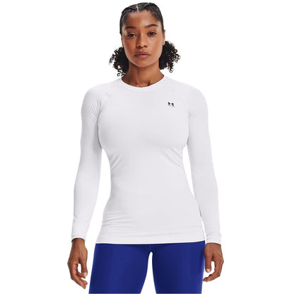 White - Lifestyle - Under Armour Womens-Ladies Slim Competition Shirt