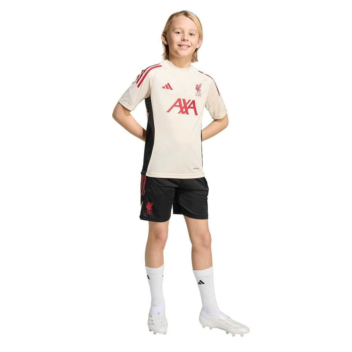 White - Side - Liverpool FC Boys 2025-2026 Adidas T-Shirt