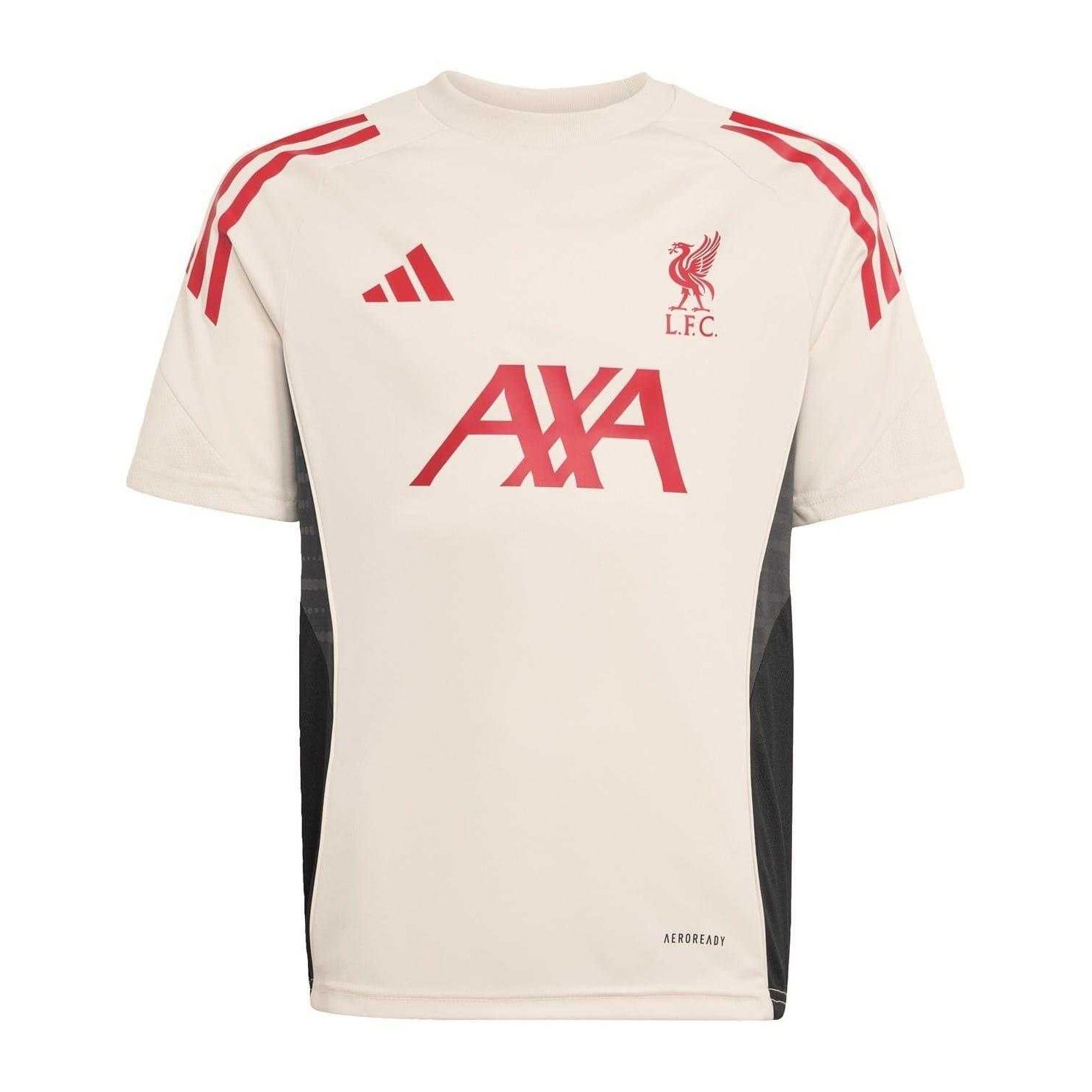 White - Front - Liverpool FC Boys 2025-2026 Adidas T-Shirt