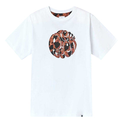 White - Front - Pretty Green Mens Camo Logo Crew Neck T-Shirt