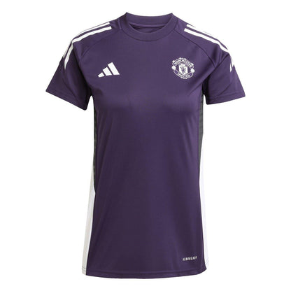 Purple - Front - Adidas Womens-Ladies 2025-2026 Manchester United FC Training Track Top