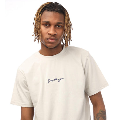 Grey - Side - Hype Mens Signature Cotton Regular T-Shirt