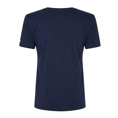 Dark Navy - Back - Tommy Hilfiger Womens-Ladies Script Embroidered T-Shirt