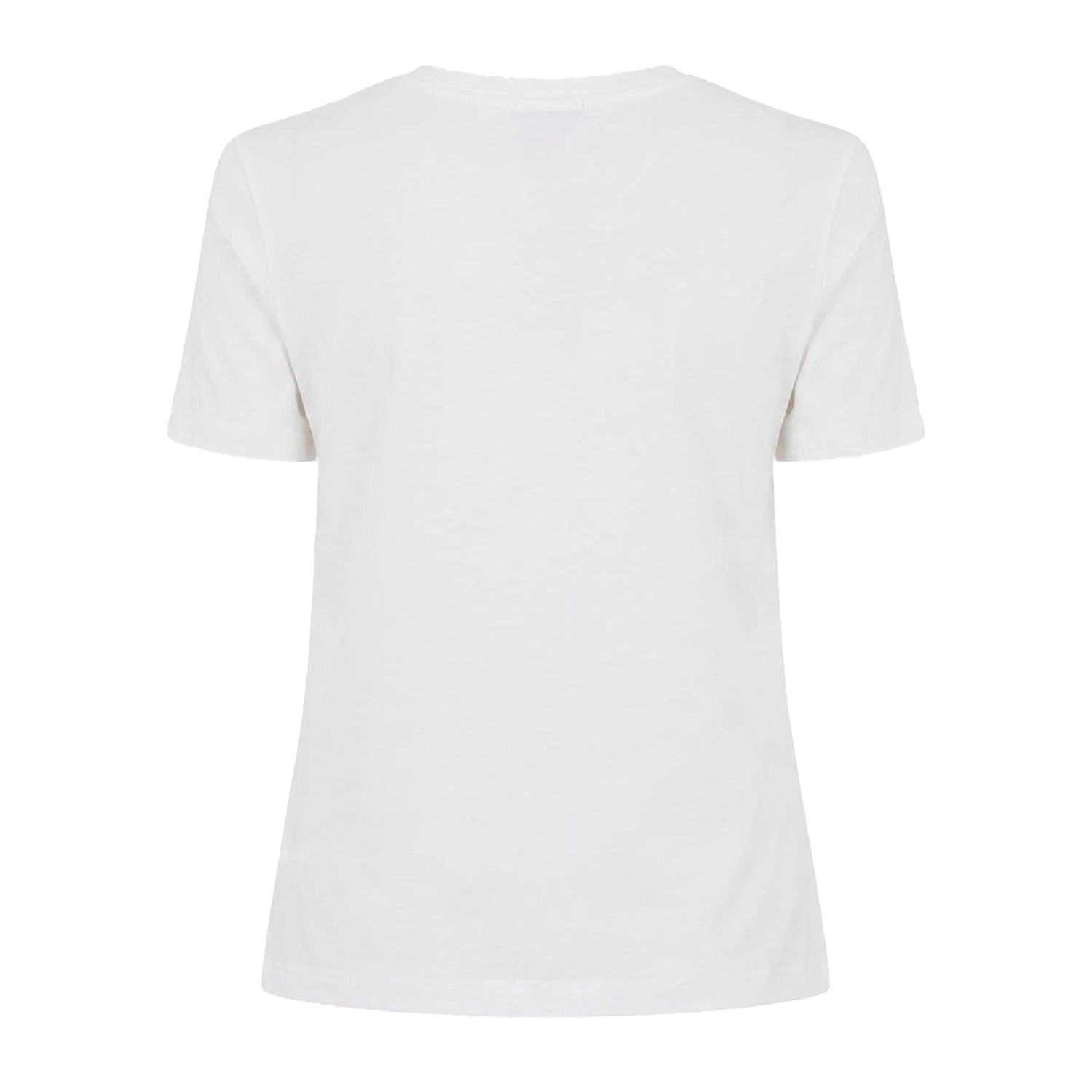 Ecru - Back - Tommy Hilfiger Womens-Ladies Script Embroidered T-Shirt