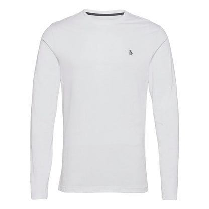 Bright White - Front - Original Penguin Mens Cotton Long-Sleeved T-Shirt