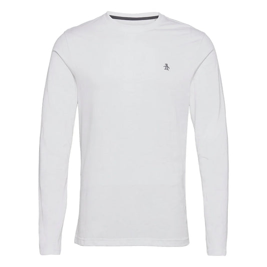 Bright White - Front - Original Penguin Mens Cotton Long-Sleeved T-Shirt