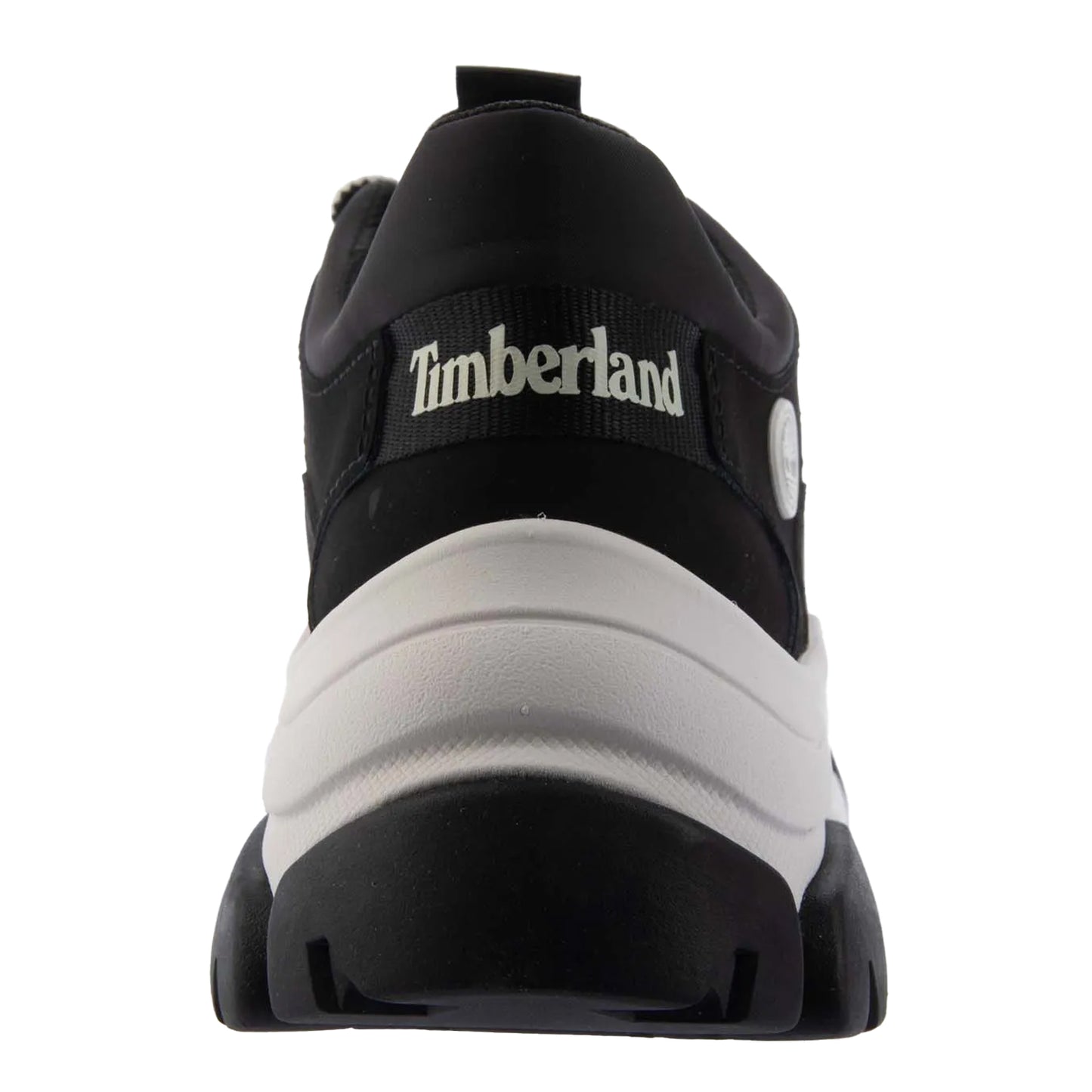 Black-White - Back - Timberland Womens-Ladies Leather Low Lace Up Trainers