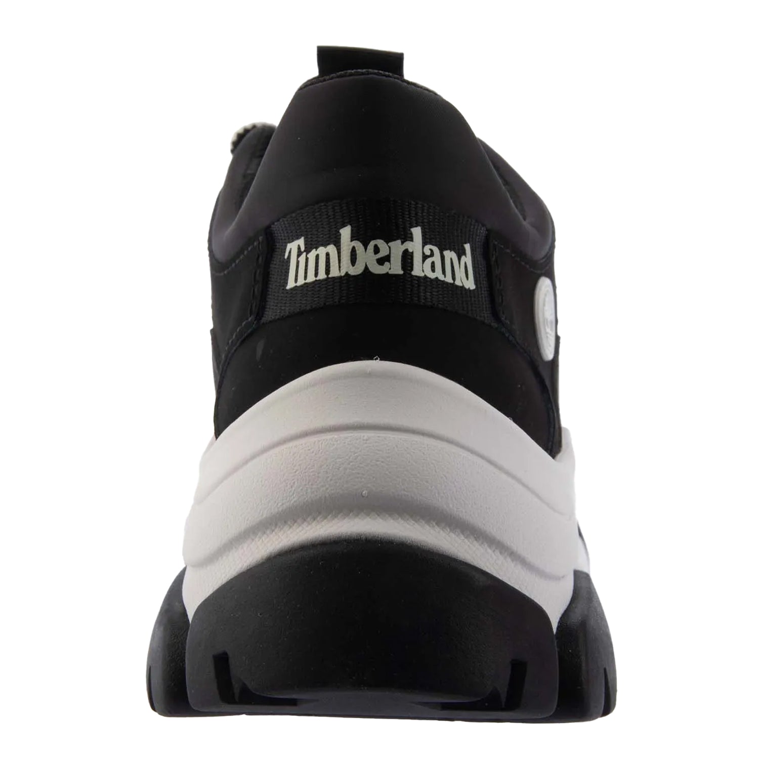 Black-White - Back - Timberland Womens-Ladies Leather Low Lace Up Trainers