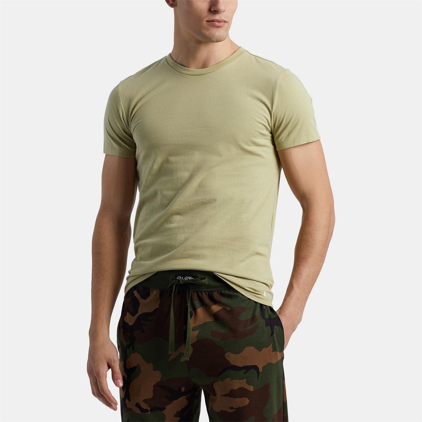 Brown-Green-Beige - Back - Ralph Lauren Mens Classic Cotton T-Shirt (Pack of 3)