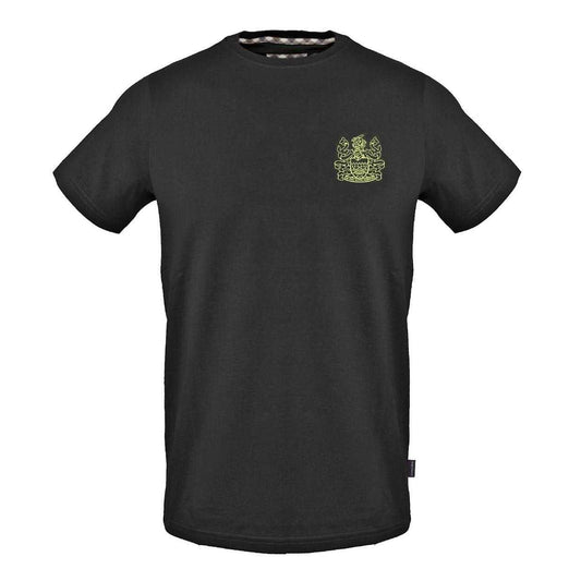 Black - Front - Aquascutum Mens Chest Logo Crew Neck T-Shirt
