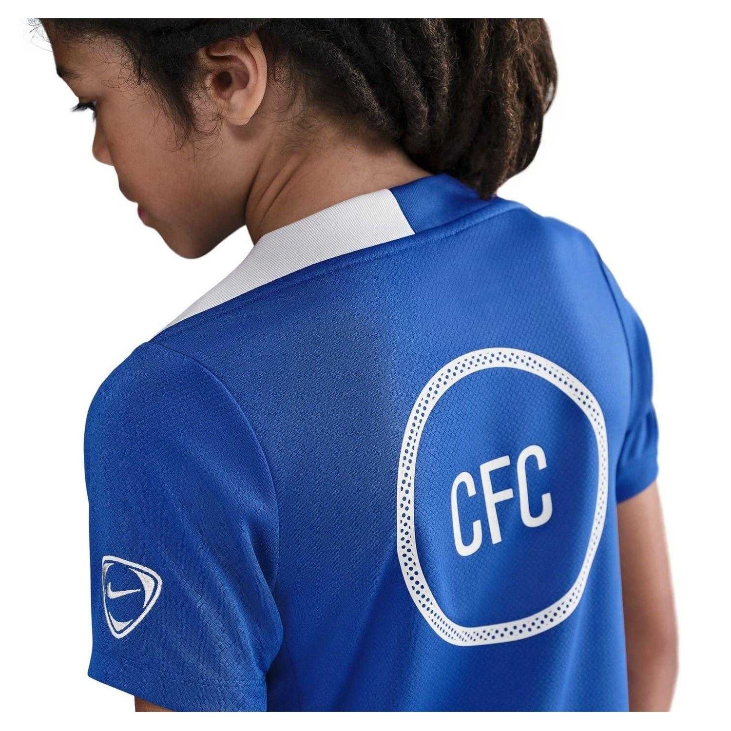 Blue-Silver - Side - Nike Childrens-Kids Strike 2025-26 Chelsea FC Top