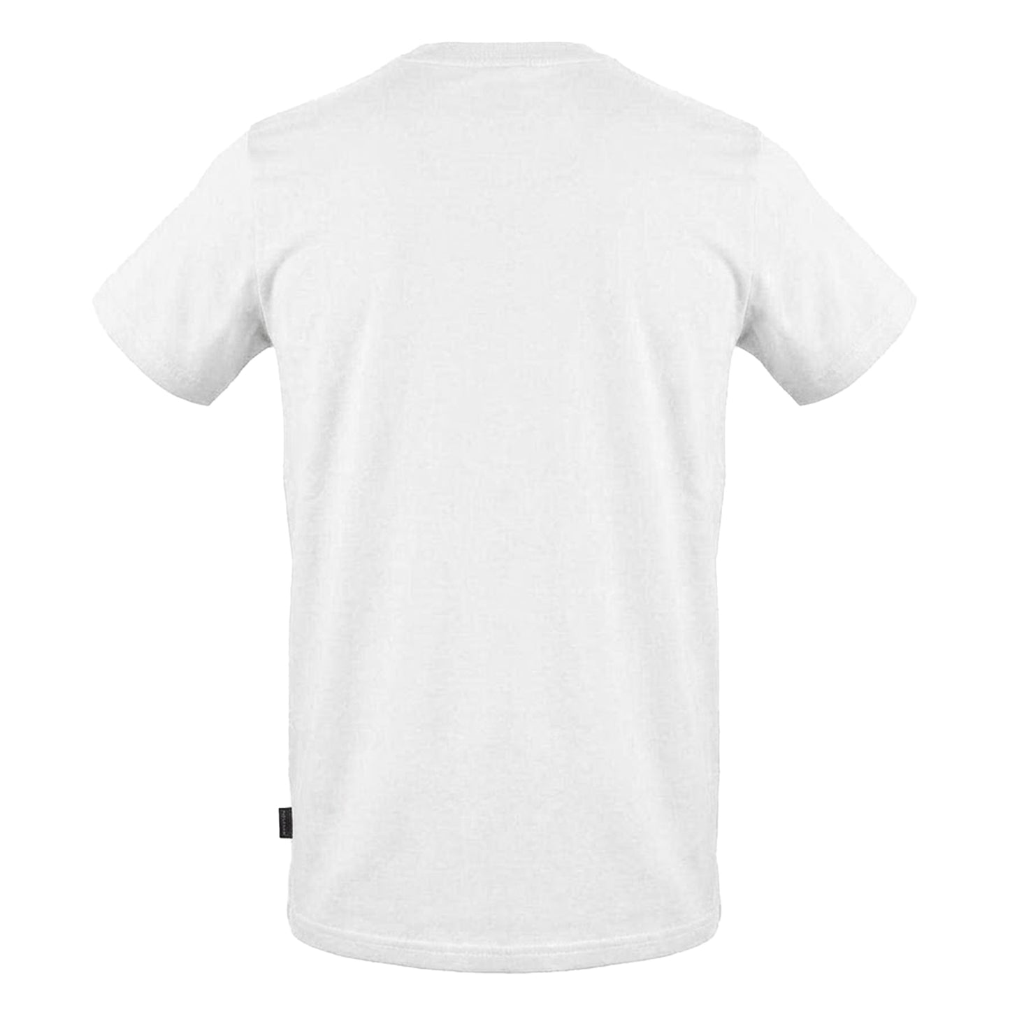 White - Back - Aquascutum Mens Contrast Striped Logo T-Shirt