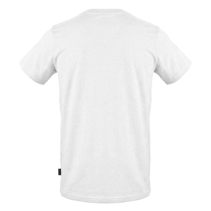 White - Back - Aquascutum Mens Contrast Striped Logo T-Shirt