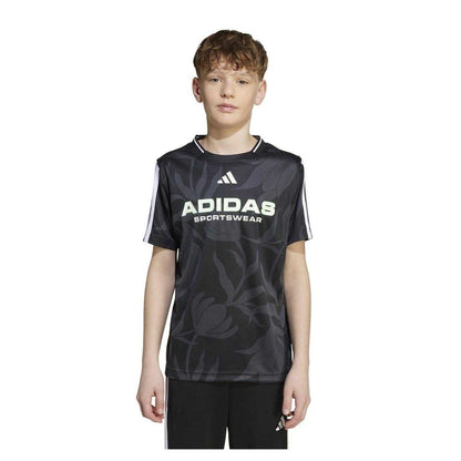 Black-White - Side - Adidas Childrens-Kids House Of Tiro T-Shirt