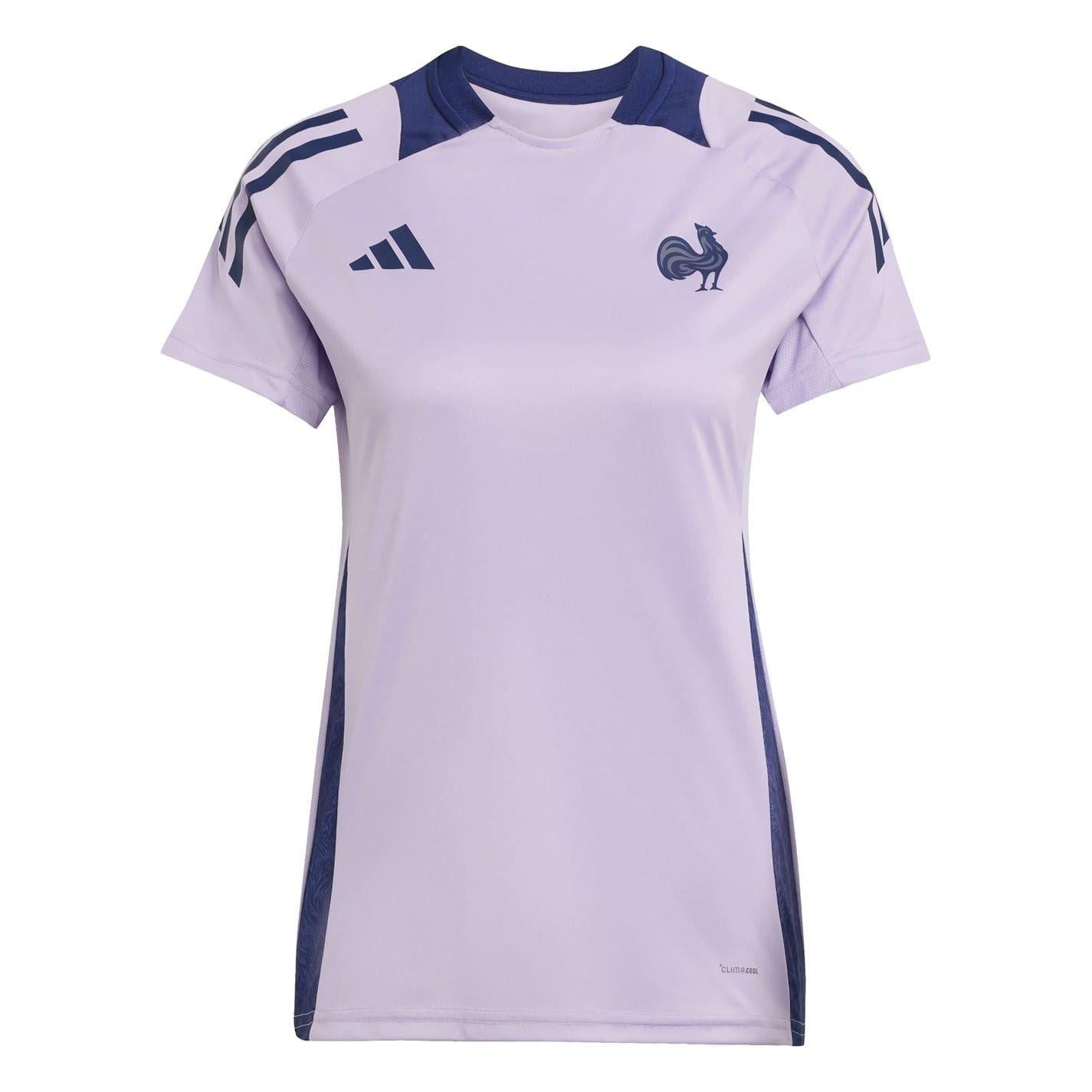 Plum Purple - Front - Adidas Womens-Ladies Performance France FFR Jersey