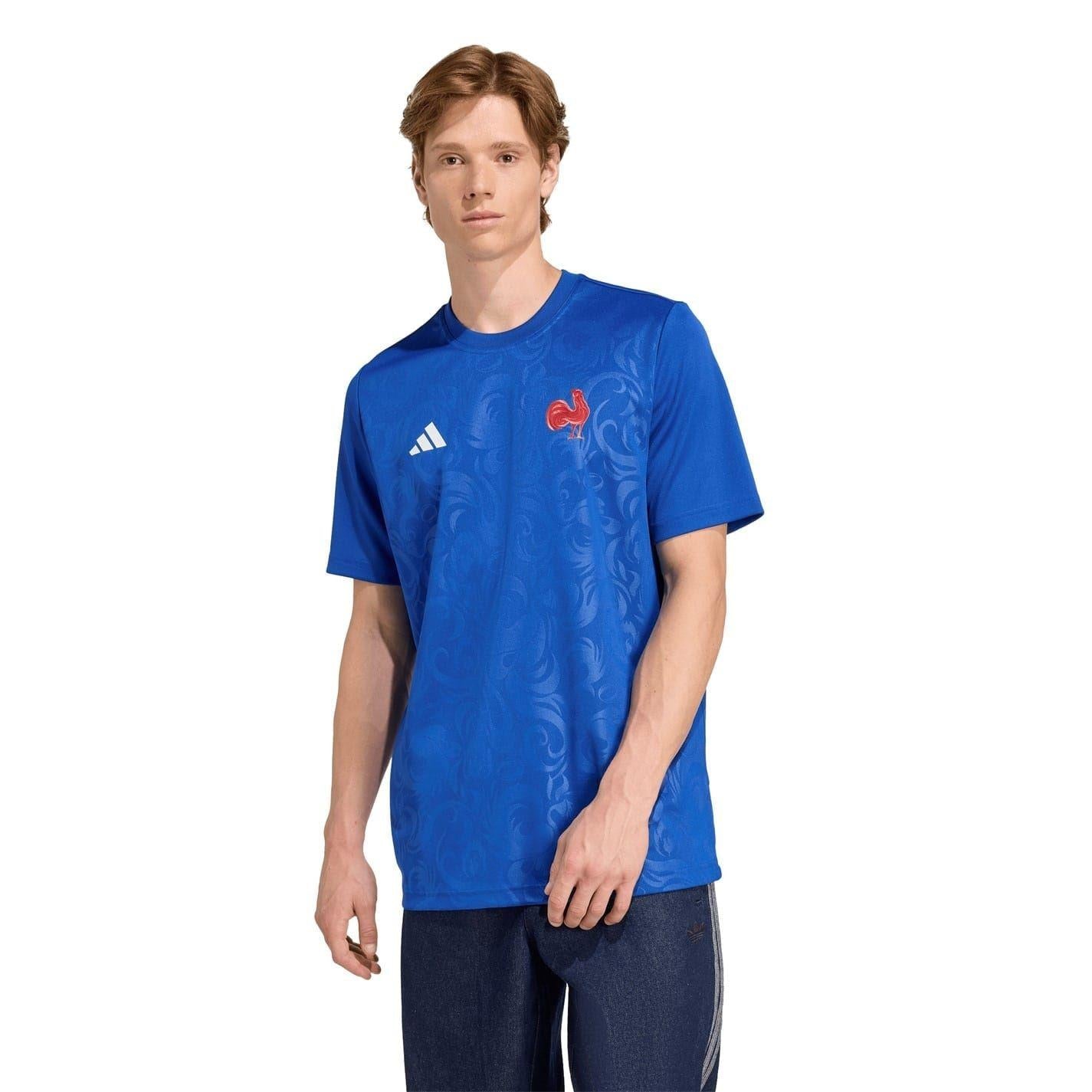Team Royal Blue - Lifestyle - Adidas Unisex Adult 2025 France FFR T-Shirt