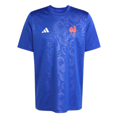 Team Royal Blue - Front - Adidas Unisex Adult 2025 France FFR T-Shirt