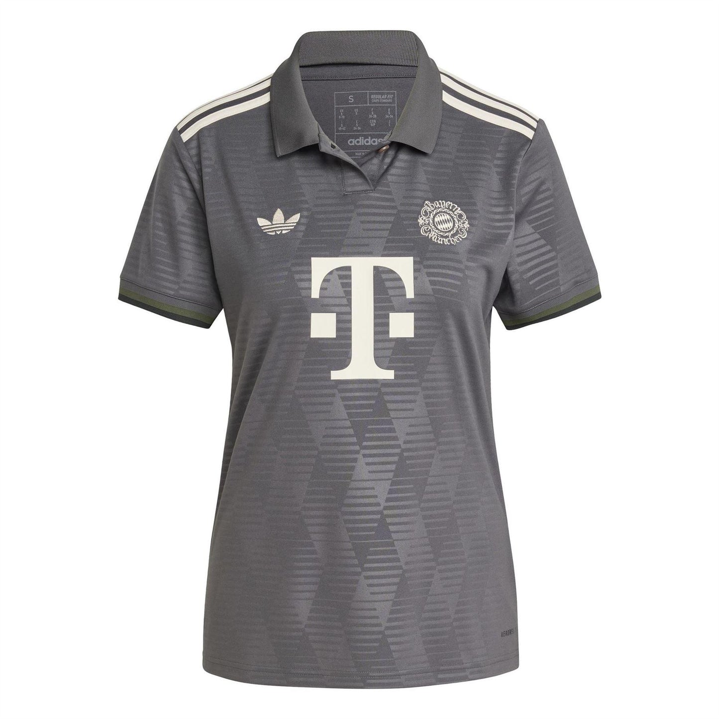 Grey - Front - Adidas Womens-Ladies Wiesn FC Bayern Munich Polo Shirt
