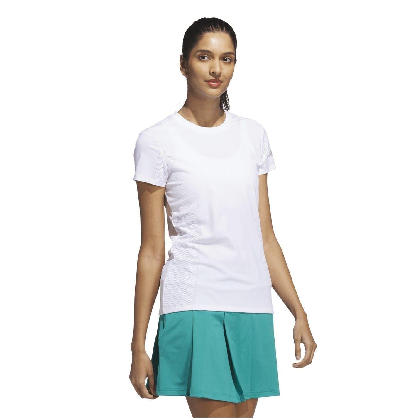 White - Pack Shot - Adidas Womens-Ladies Ultimate365 Tour Top
