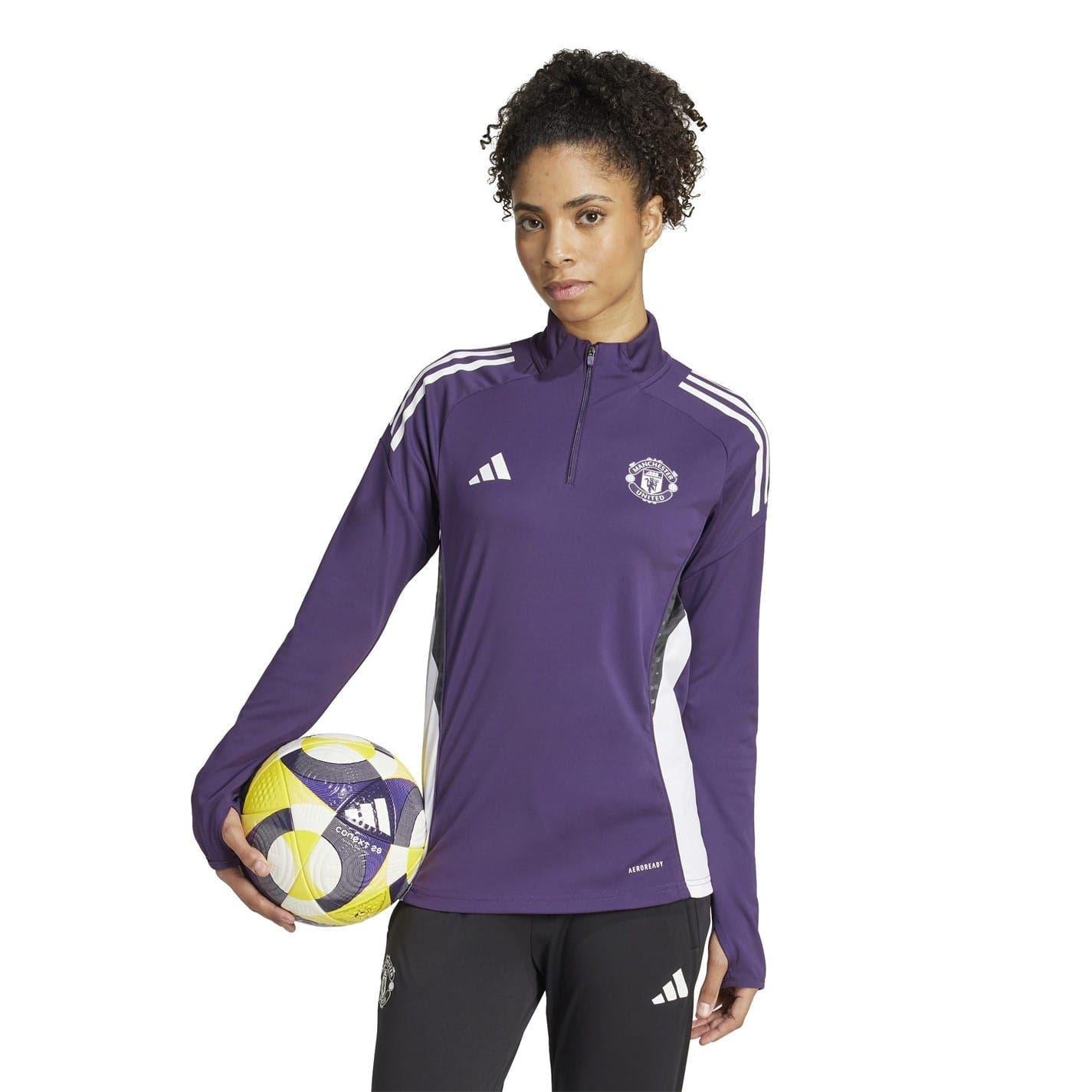 Red - Lifestyle - Adidas Womens-Ladies 2025-2026 Manchester United FC Training Top