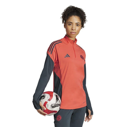 Orange - Pack Shot - Adidas Womens-Ladies Tiro 25 Competition FC Bayern Munich Training Top
