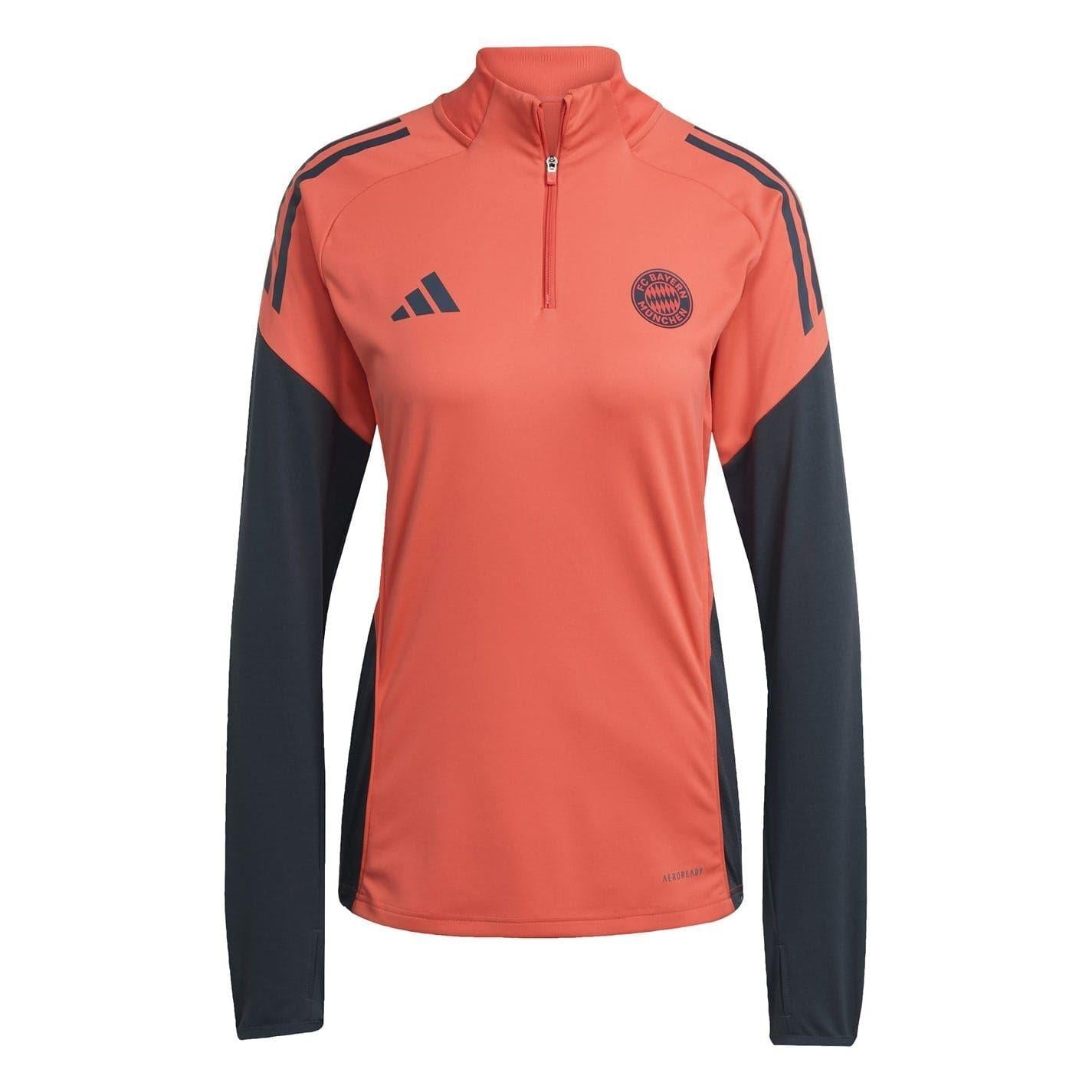 Orange - Front - Adidas Womens-Ladies Tiro 25 Competition FC Bayern Munich Training Top