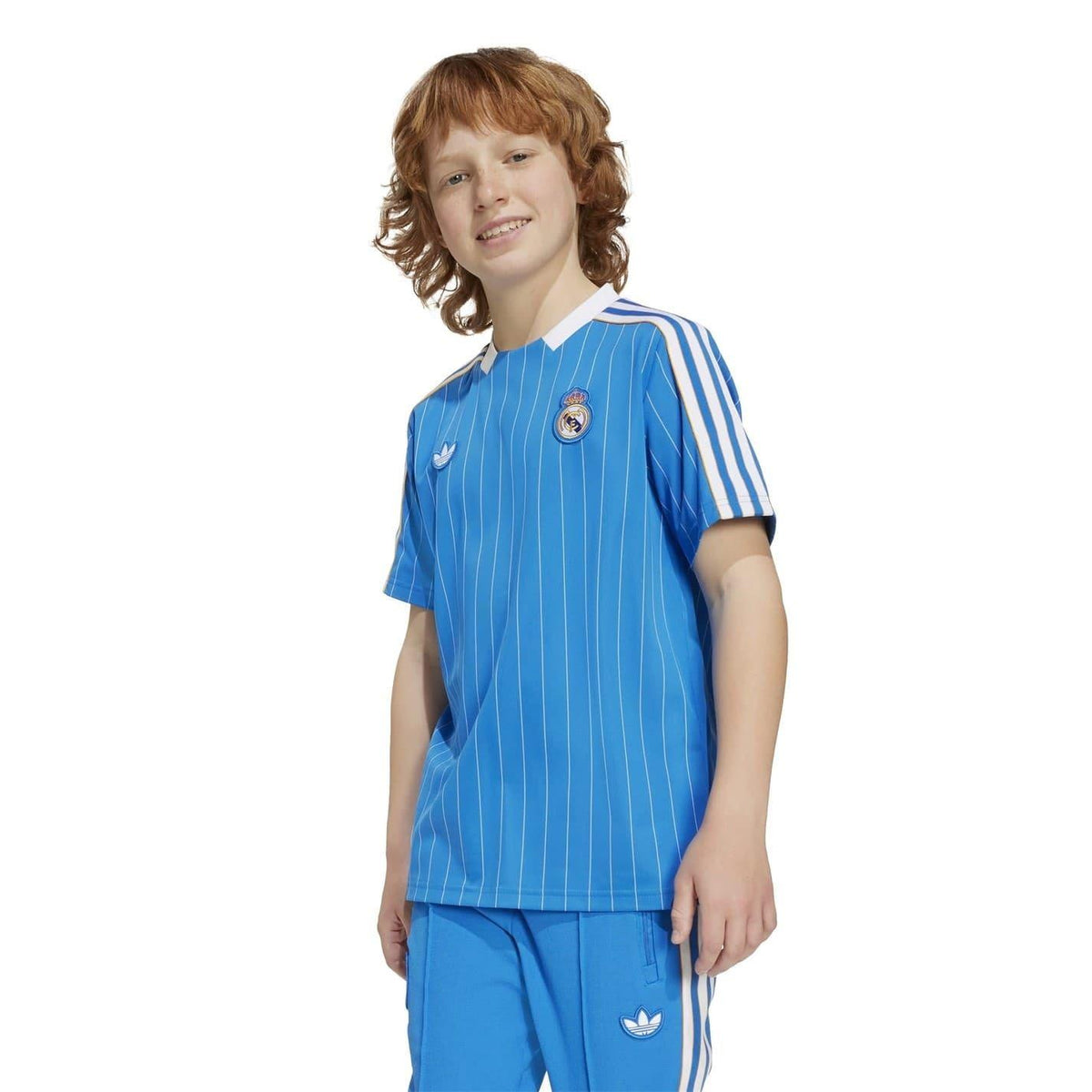 Blue-White - Side - Adidas Childrens-Kids Terrace Icons Real Madrid CF Jersey
