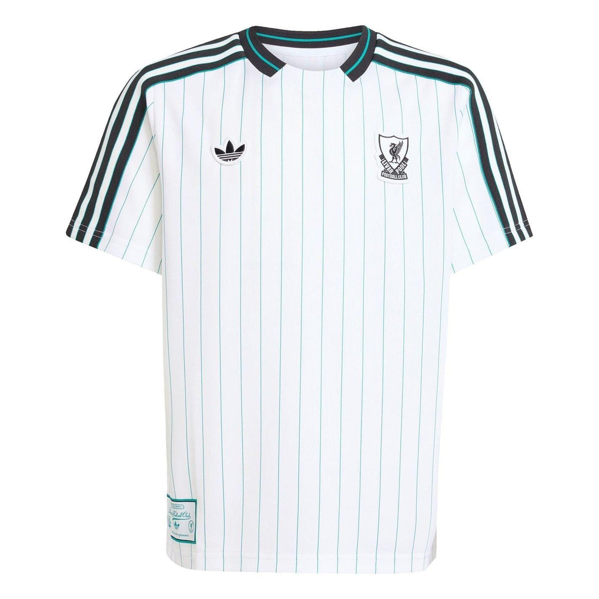White-Green - Front - Adidas Childrens-Kids Terrace Icons 25-26 Liverpool FC Jersey