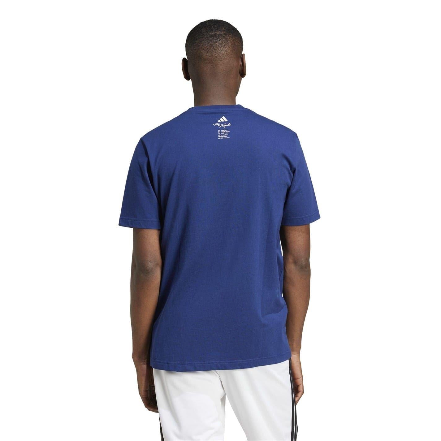 Dark Blue - Back - Adidas Mens The Triple Lemonade T-Shirt