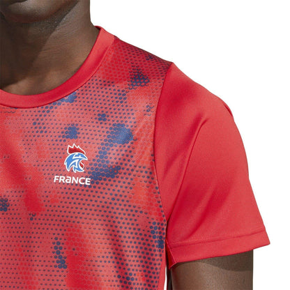 Team College Red - Side - Adidas Mens France FFR Handball T-Shirt