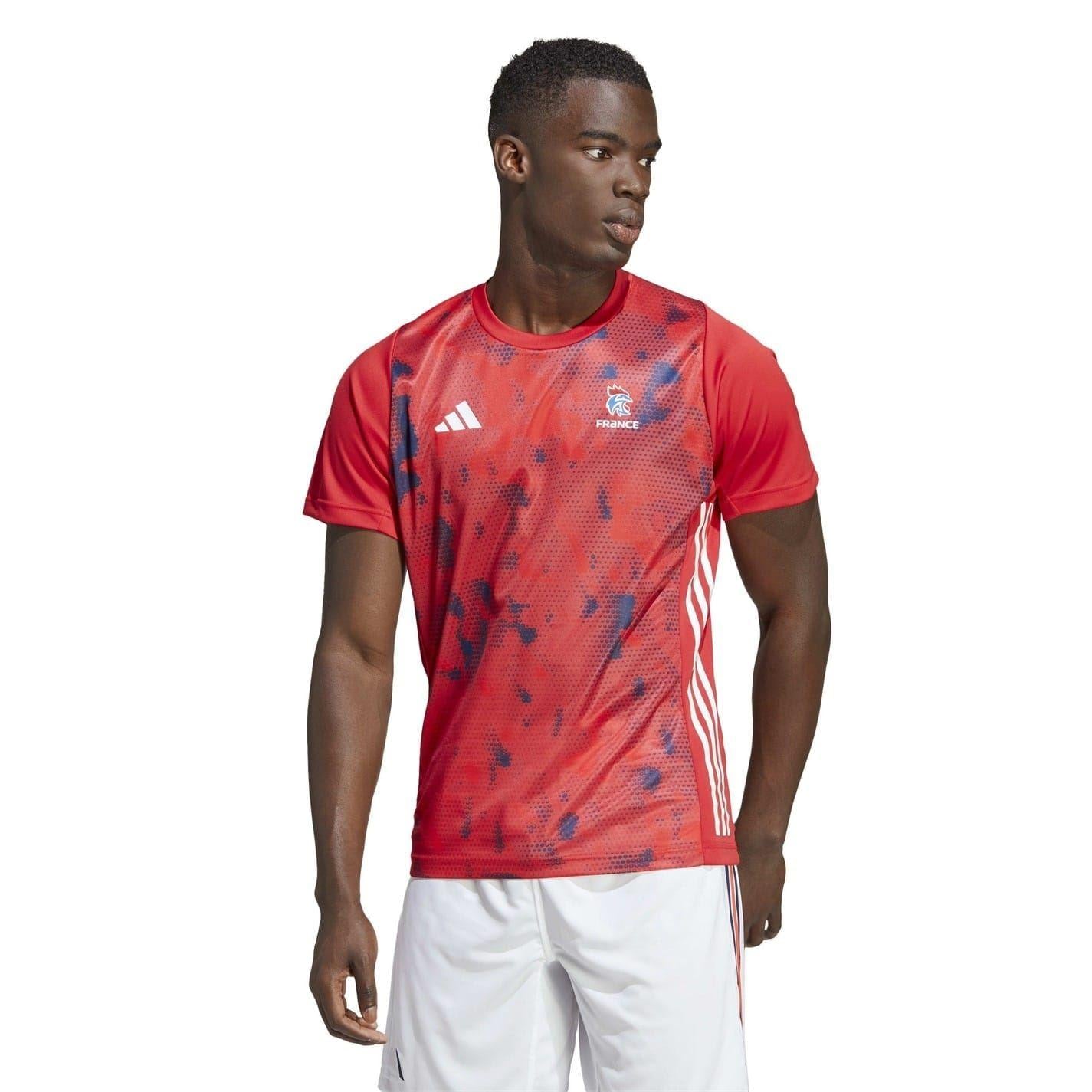 Team College Red - Lifestyle - Adidas Mens France FFR Handball T-Shirt