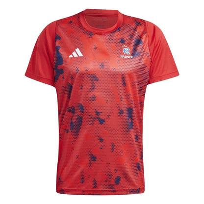 Team College Red - Front - Adidas Mens France FFR Handball T-Shirt