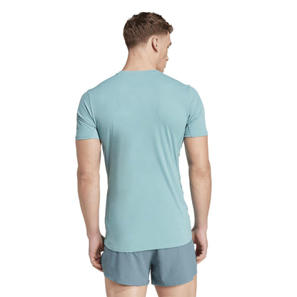 Teal - Pack Shot - Adidas Mens Adizero Essentials Running T-Shirt
