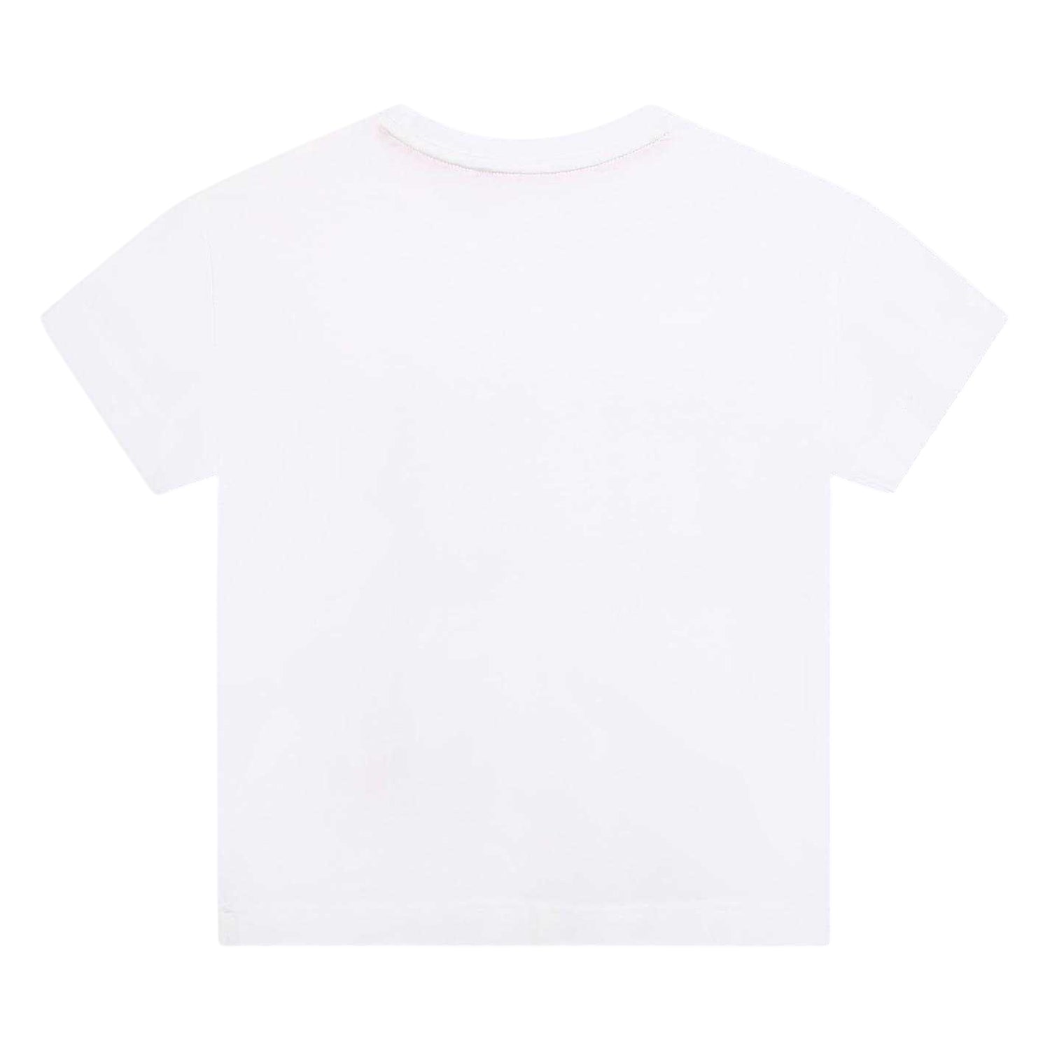 White - Back - Hugo Childrens-Kids Big Logo Cotton T-Shirt