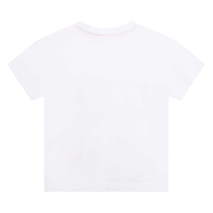 White - Back - Hugo Childrens-Kids Big Logo Cotton T-Shirt