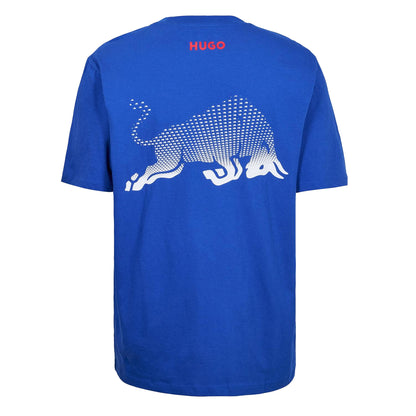 Medium Blue - Back - Hugo Mens Vcarb Regular T-Shirt